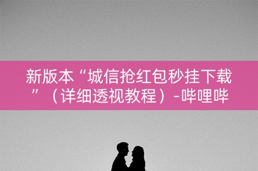 新版本“城信抢红包秒挂下载”（详细透视教程）-哔哩哔哩