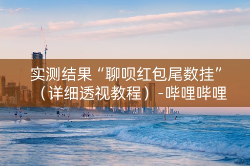 实测结果“聊呗红包尾数挂”（详细透视教程）-哔哩哔哩