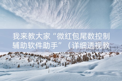我来教大家“微红包尾数控制辅助软件助手”（详细透视教程）-哔哩哔哩