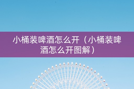 小桶装啤酒怎么开（小桶装啤酒怎么开图解）
