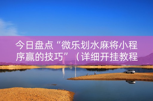 今日盘点“微乐划水麻将小程序赢的技巧”（详细开挂教程）-哔哩哔哩
