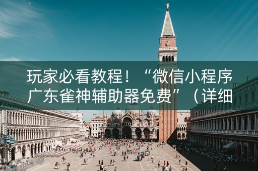 玩家必看教程！“微信小程序广东雀神辅助器免费”（详细开挂教程）-哔哩哔哩