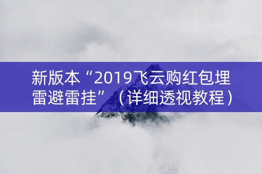 新版本“2019飞云购红包埋雷避雷挂”（详细透视教程）-哔哩哔哩