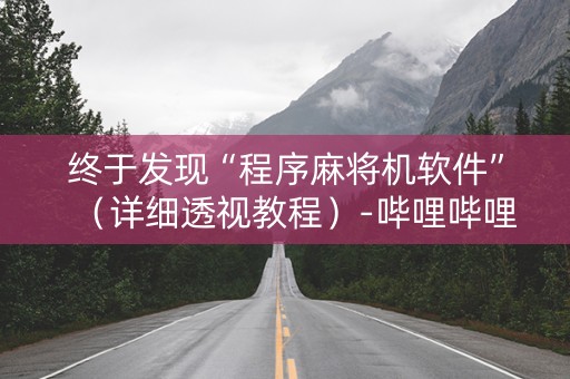 终于发现“程序麻将机软件”（详细透视教程）-哔哩哔哩