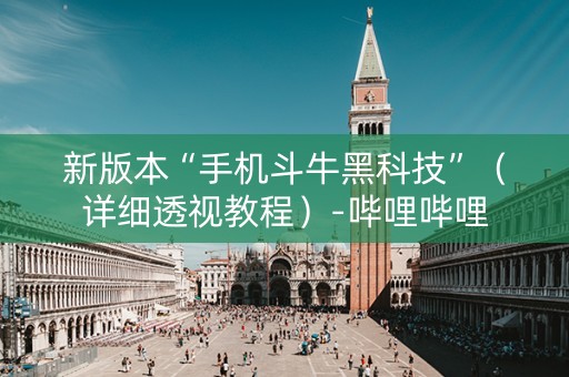 新版本“手机斗牛黑科技”（详细透视教程）-哔哩哔哩