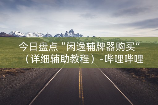 今日盘点“闲逸辅牌器购买”（详细辅助教程）-哔哩哔哩