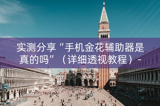 实测分享“手机金花辅助器是真的吗”（详细透视教程）-哔哩哔哩