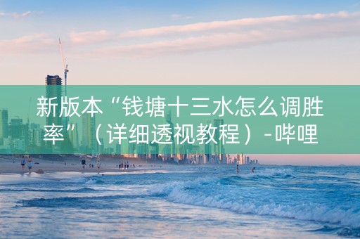 新版本“钱塘十三水怎么调胜率”（详细透视教程）-哔哩哔哩