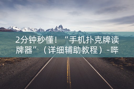 2分钟秒懂！“手机扑克牌读牌器”（详细辅助教程）-哔哩哔哩