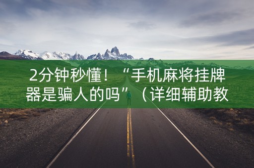 2分钟秒懂！“手机麻将挂牌器是骗人的吗”（详细辅助教程）-哔哩哔哩