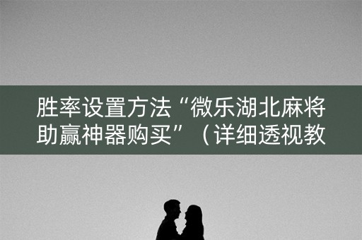 胜率设置方法“微乐湖北麻将助赢神器购买”（详细透视教程）-哔哩哔哩