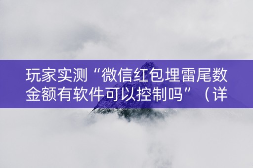 玩家实测“微信红包埋雷尾数金额有软件可以控制吗”（详细透视教程）-哔哩哔哩