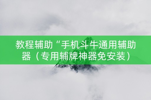教程辅助“手机斗牛通用辅助器（专用辅牌神器免安装）