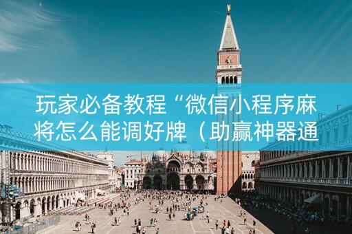 玩家必备教程“微信小程序麻将怎么能调好牌（助赢神器通用版）