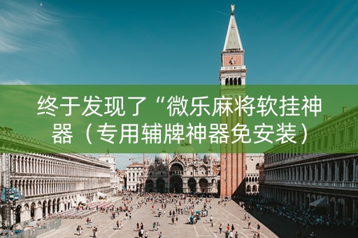 终于发现了“微乐麻将软挂神器（专用辅牌神器免安装）