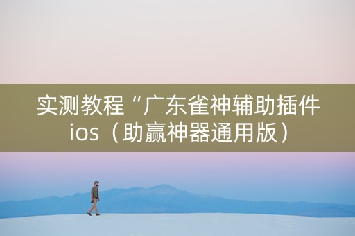 实测教程“广东雀神辅助插件ios（助赢神器通用版）