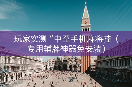 玩家实测“中至手机麻将挂（专用辅牌神器免安装）