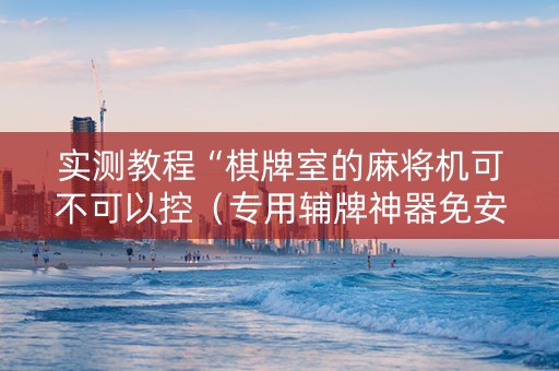 实测教程“棋牌室的麻将机可不可以控（专用辅牌神器免安装）