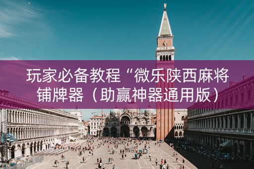 玩家必备教程“微乐陕西麻将铺牌器（助赢神器通用版）