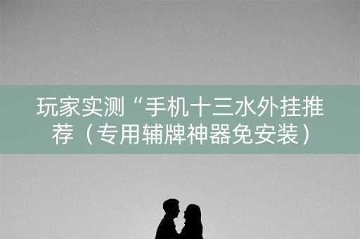 玩家实测“手机十三水外挂推荐（专用辅牌神器免安装）