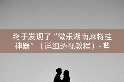 终于发现了“微乐湖南麻将挂神器”（详细透视教程）-哔哩哔哩