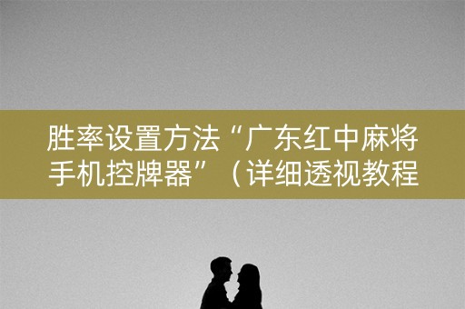 胜率设置方法“广东红中麻将手机控牌器”（详细透视教程）-哔哩哔哩