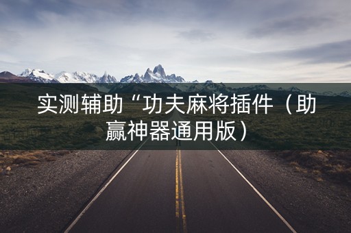 实测辅助“功夫麻将插件（助赢神器通用版）