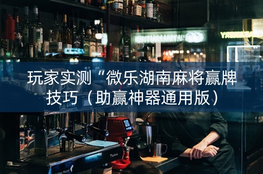 玩家实测“微乐湖南麻将赢牌技巧（助赢神器通用版）
