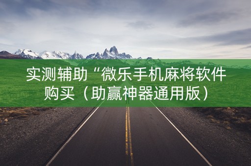 实测辅助“微乐手机麻将软件购买（助赢神器通用版）