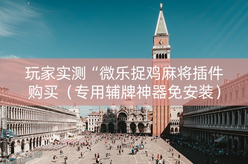 玩家实测“微乐捉鸡麻将插件购买（专用辅牌神器免安装）