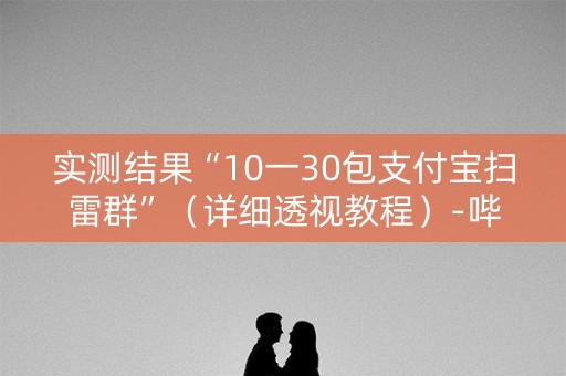 实测结果“10一30包支付宝扫雷群”（详细透视教程）-哔哩哔哩