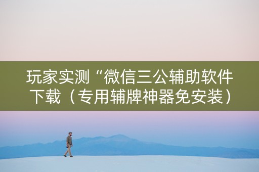 玩家实测“微信三公辅助软件下载（专用辅牌神器免安装）