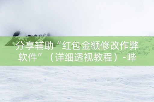 分享辅助“红包金额修改作弊软件”（详细透视教程）-哔哩哔哩