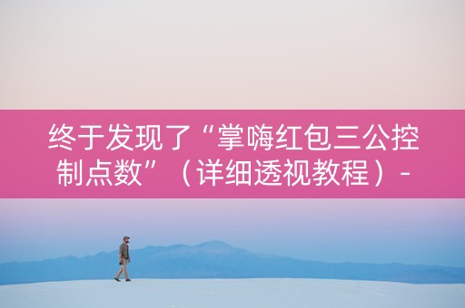 终于发现了“掌嗨红包三公控制点数”（详细透视教程）-哔哩哔哩