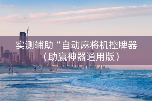 实测辅助“自动麻将机控牌器（助赢神器通用版）
