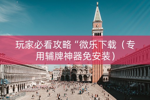 玩家必看攻略“微乐下载（专用辅牌神器免安装）