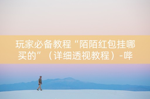 玩家必备教程“陌陌红包挂哪买的”（详细透视教程）-哔哩哔哩