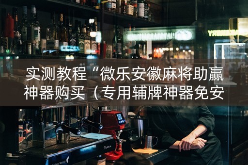 实测教程“微乐安徽麻将助赢神器购买（专用辅牌神器免安装）