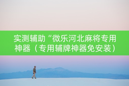 实测辅助“微乐河北麻将专用神器（专用辅牌神器免安装）
