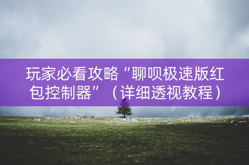 玩家必看攻略“聊呗极速版红包控制器”（详细透视教程）-哔哩哔哩