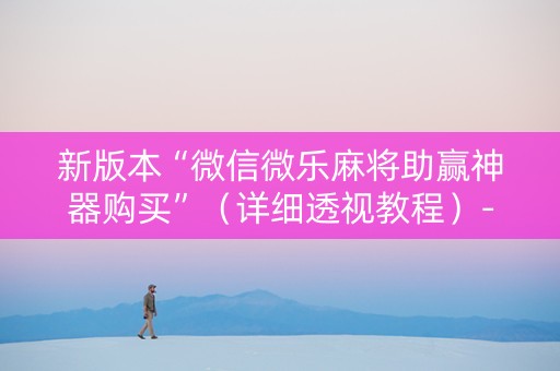新版本“微信微乐麻将助赢神器购买”（详细透视教程）-哔哩哔哩