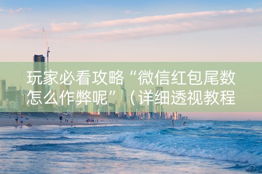 玩家必看攻略“微信红包尾数怎么作弊呢”（详细透视教程）-哔哩哔哩