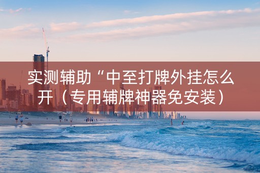 实测辅助“中至打牌外挂怎么开（专用辅牌神器免安装）