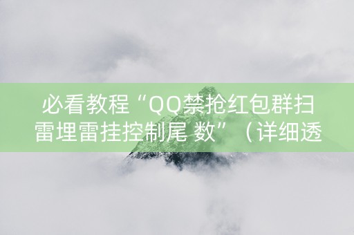 必看教程“QQ禁抢红包群扫雷埋雷挂控制尾 数”（详细透视教程）-哔哩哔哩