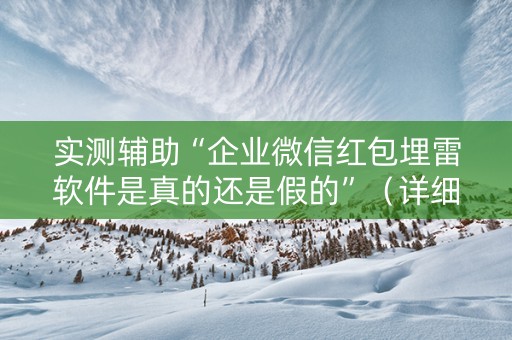 实测辅助“企业微信红包埋雷软件是真的还是假的”（详细透视教程）-哔哩哔哩