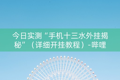 今日实测“手机十三水外挂揭秘”（详细开挂教程）-哔哩哔哩