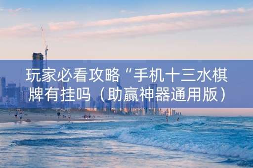 玩家必看攻略“手机十三水棋牌有挂吗（助赢神器通用版）