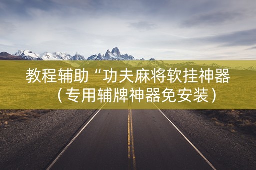 教程辅助“功夫麻将软挂神器（专用辅牌神器免安装）