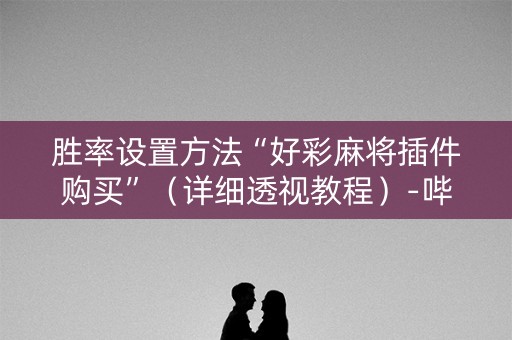 胜率设置方法“好彩麻将插件购买”（详细透视教程）-哔哩哔哩