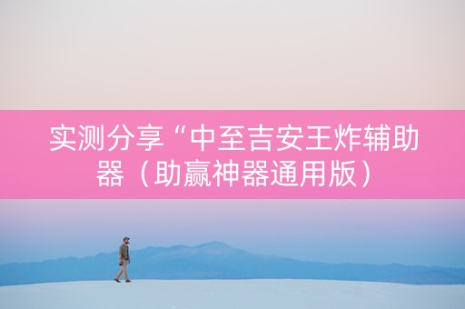 实测分享“中至吉安王炸辅助器（助赢神器通用版）
